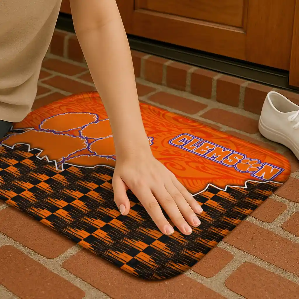 clemson-tigers-tribal-detailing-orange-black-doormat-premium-grade.webp