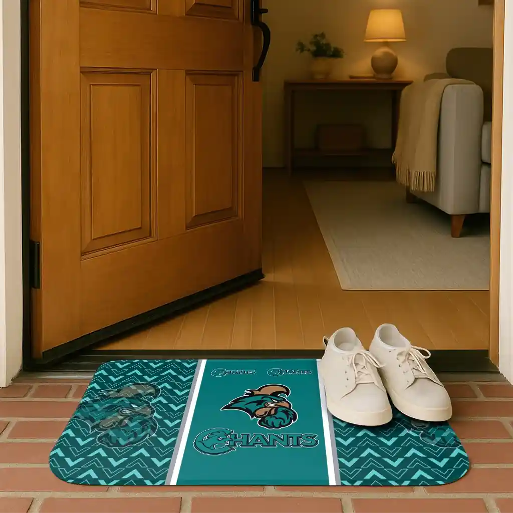 coastal-carolina-chanticleers-chevron-stack-green-doormat-fashion-forward.webp