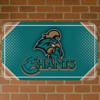 Coastal Carolina Chanticleers Silver Halftone Green Doormat