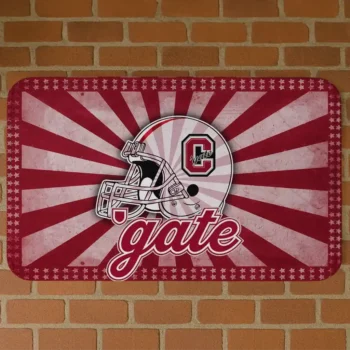 Colgate Raiders Helmet Centerpiece Maroon Doormat
