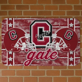 Colgate Raiders Helmet Illustration Maroon Doormat