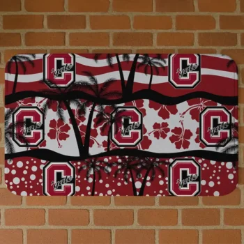 Colgate Raiders Palm Silhouette Maroon Black Doormat