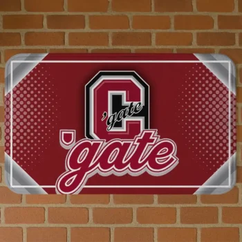 Colgate Raiders Silver Halftone Maroon Doormat