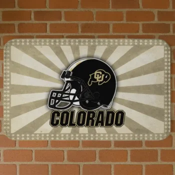 Colorado Buffaloes Helmet Centerpiece Gold Doormat