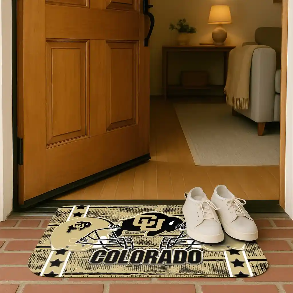 colorado-buffaloes-helmet-illustration-gold-doormat-fashion-forward.webp