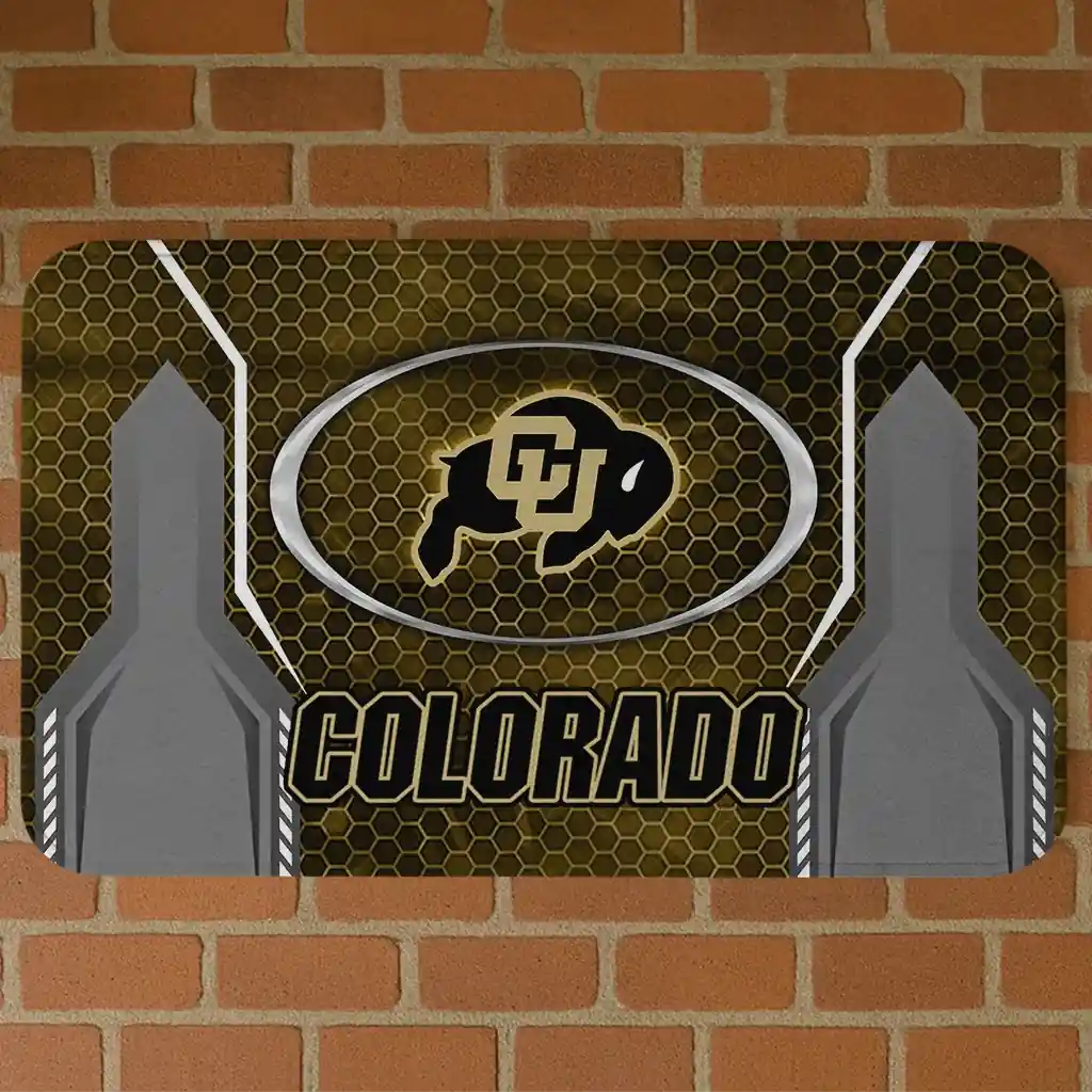 colorado-buffaloes-hexagon-oval-gold-doormat-best-selling.webp colorado buffaloes hexagon oval gold doormat best selling