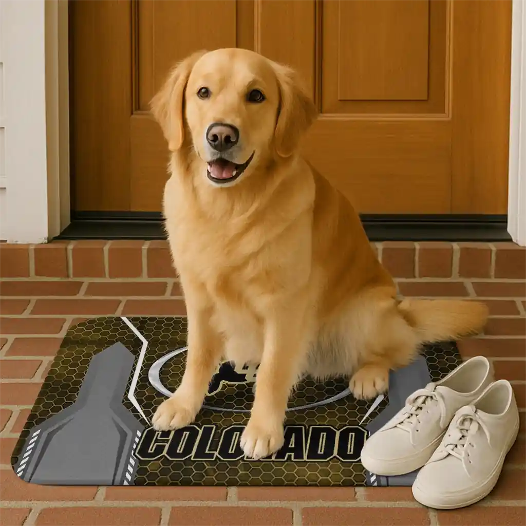 colorado-buffaloes-hexagon-oval-gold-doormat-high-quality.webp