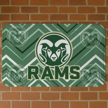 Colorado State Rams Chevron Geometrics Green Doormat