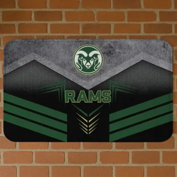 Colorado State Rams Chevron Points Green Black Doormat