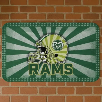 Colorado State Rams Helmet Centerpiece Green Doormat