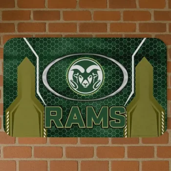 Colorado State Rams Hexagon Oval Green Doormat