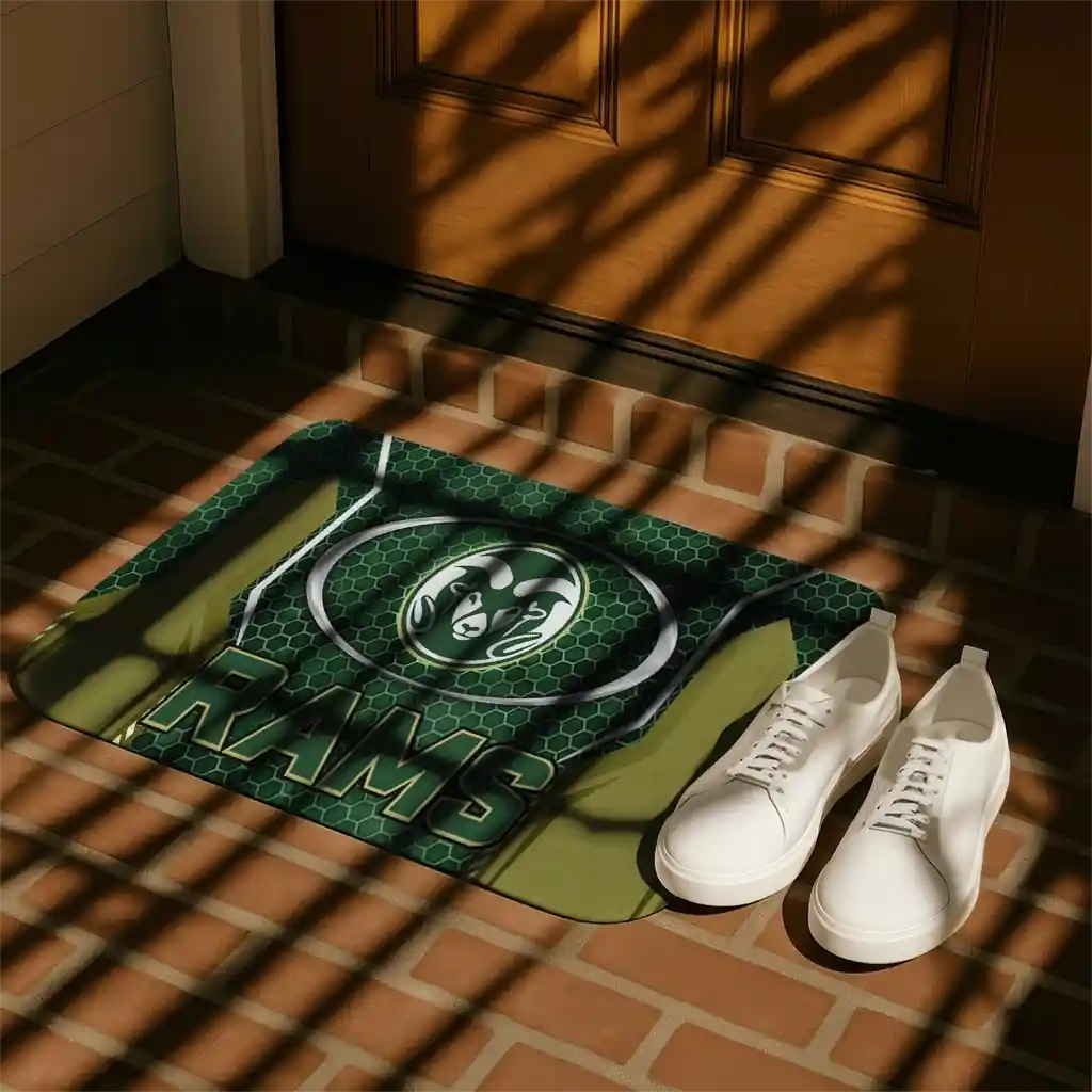 colorado-state-rams-hexagon-oval-green-doormat-trendy.webp