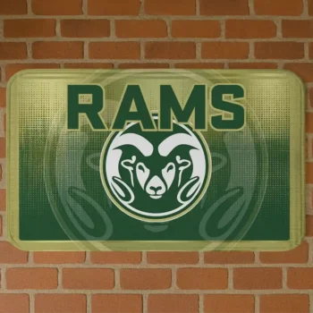 Colorado State Rams Pixel Blur Green Doormat
