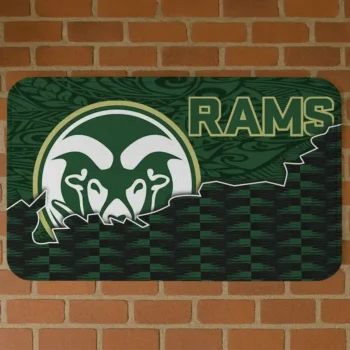 Colorado State Rams Tribal Detailing Green Black Doormat
