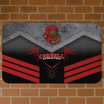 Cornell Big Red Chevron Points Red Black Doormat