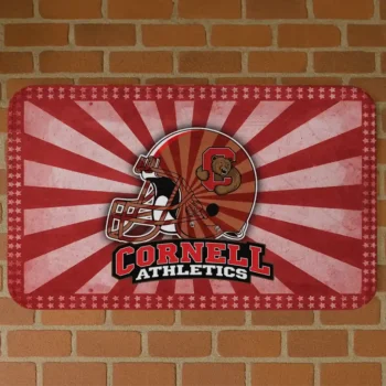Cornell Big Red Helmet Centerpiece Red Doormat