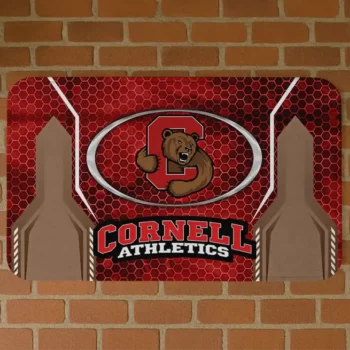 Cornell Big Red Hexagon Oval Red Doormat
