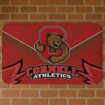 Cornell Big Red Layered Lines Red Doormat