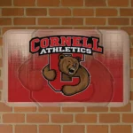 Cornell Big Red Pixel Blur Red Doormat