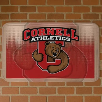 Cornell Big Red Pixel Blur Red Doormat