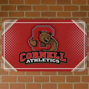 Cornell Big Red Silver Halftone Red Doormat