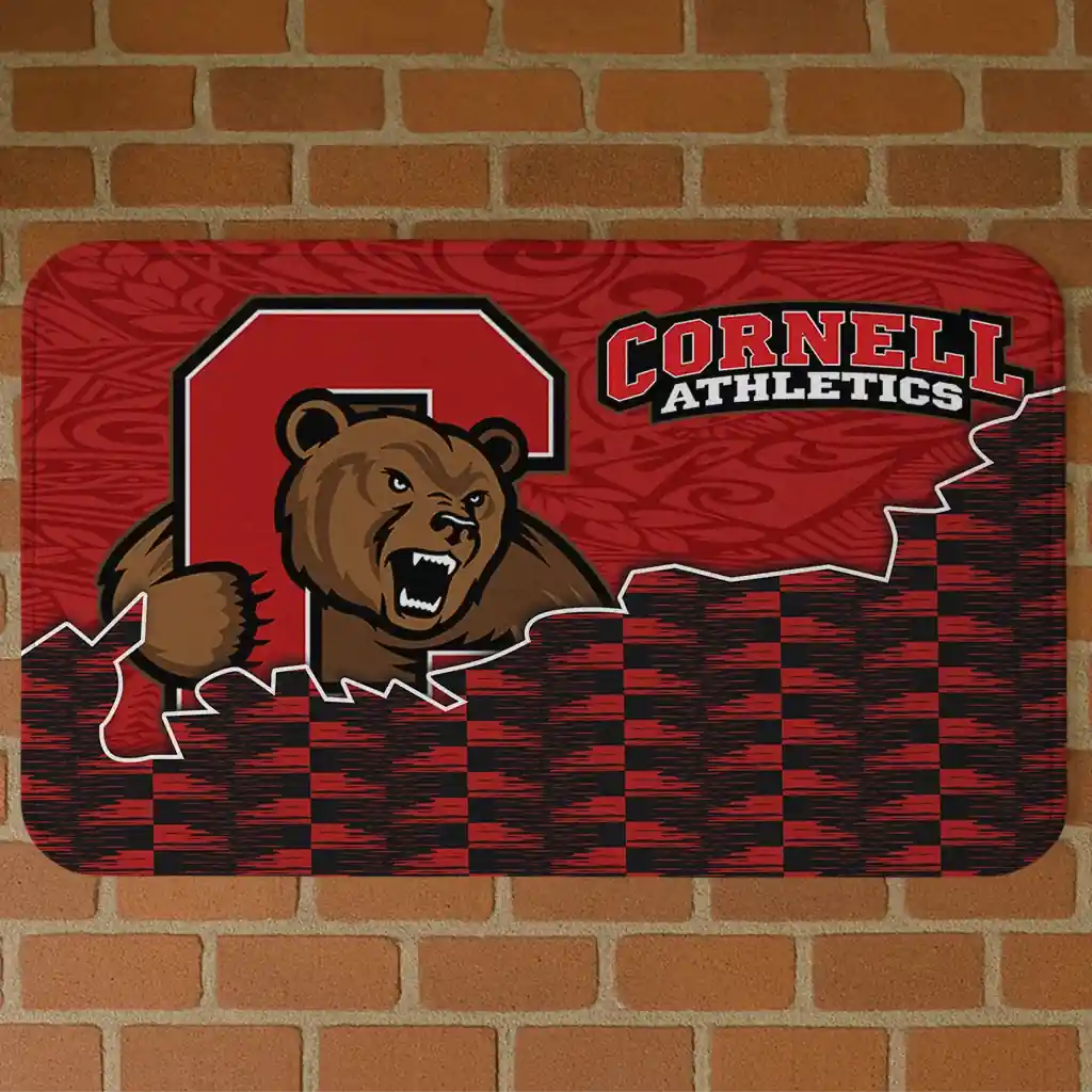 cornell-big-red-tribal-detailing-red-black-doormat-best-selling.webp cornell big red tribal detailing red black doormat best selling