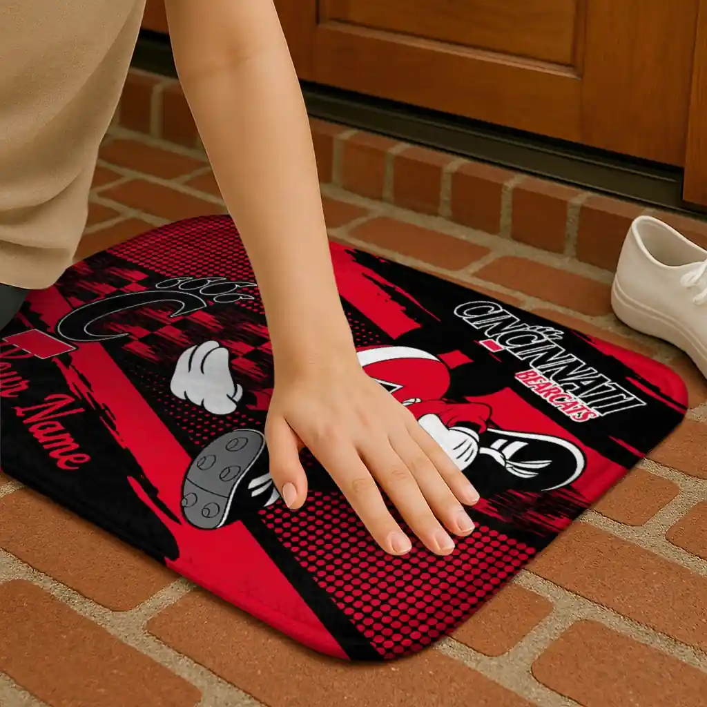custom-cincinnati-bearcats-mickey-quarterback-red-black-doormat-premium-grade.webp