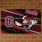 Custom Colgate Raiders Mickey Quarterback Maroon Black Doormat
