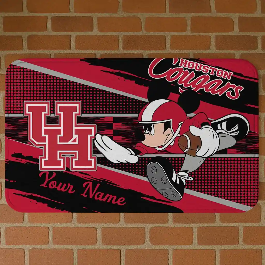custom-houston-cougars-mickey-quarterback-red-black-doormat-best-selling.webp custom houston cougars mickey quarterback red black doormat best selling