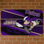 custom-james-madison-dukes-mickey-quarterback-purple-black-doormat-best-selling.webp