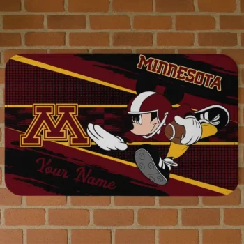 Custom Minnesota Golden Gophers Mickey Quarterback Maroon Black Doormat