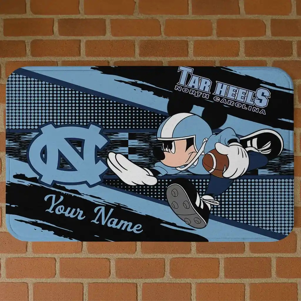 custom-north-carolina-tar-heels-mickey-quarterback-light-blue-black-doormat-best-selling.webp custom north carolina tar heels mickey quarterback light blue black doormat best selling