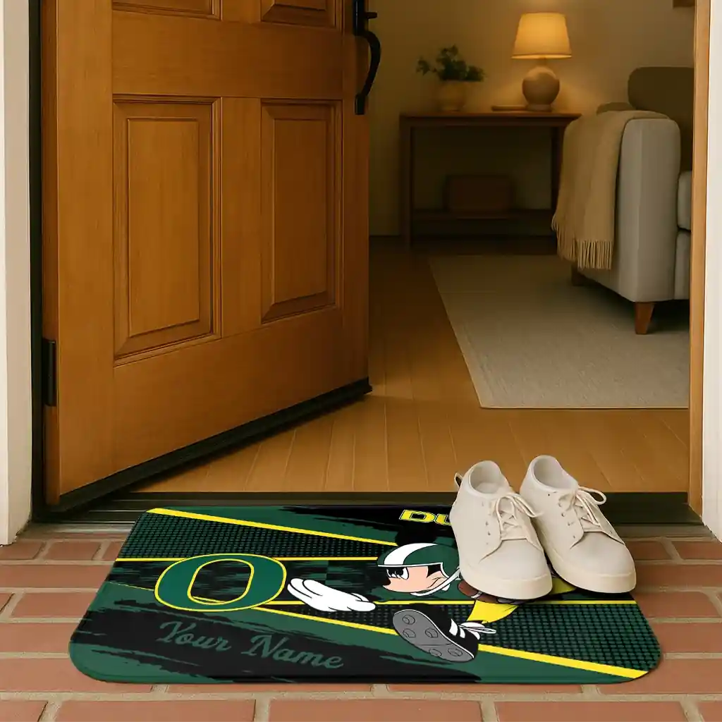 custom-oregon-ducks-mickey-quarterback-green-black-doormat-fashion-forward.webp