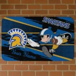 custom-san-jose-state-spartans-mickey-quarterback-blue-black-doormat-best-selling.webp