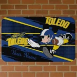 Custom Toledo Rockets Mickey Quarterback Blue Black Doormat
