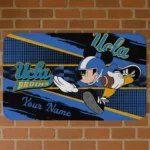 Custom UCLA Bruins Mickey Quarterback Blue Black Doormat