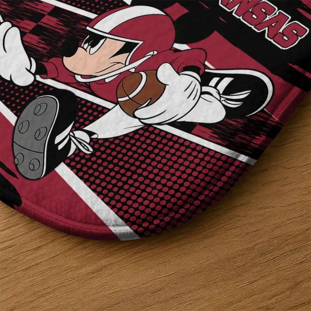 customized-arkansas-razorbacks-mickey-quarterback-red-black-doormat-latest-model.webp