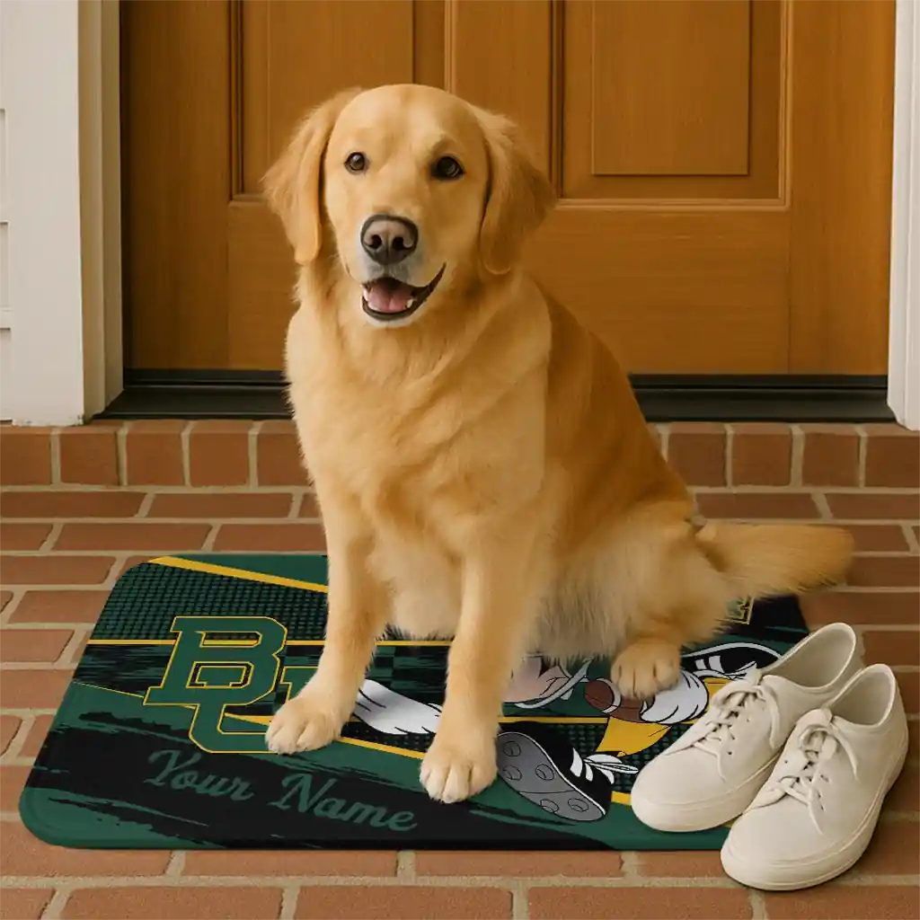 customized-baylor-bears-mickey-quarterback-green-black-doormat-high-quality.webp