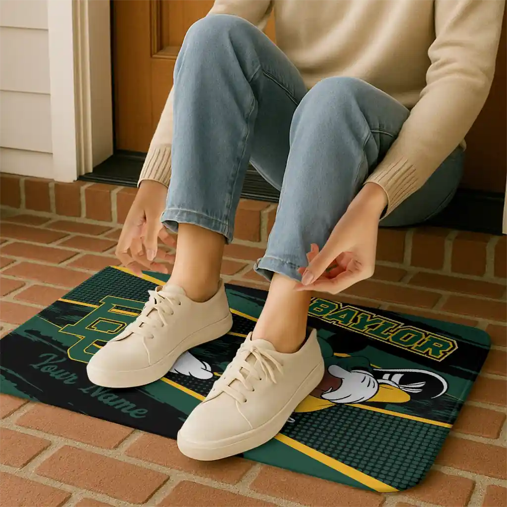 customized-baylor-bears-mickey-quarterback-green-black-doormat-top-rated.webp