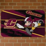 Customized Central Michigan Chippewas Mickey Quarterback Maroon Black Doormat