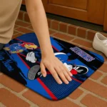customized-kansas-jayhawks-mickey-quarterback-blue-black-doormat-best-selling.webp