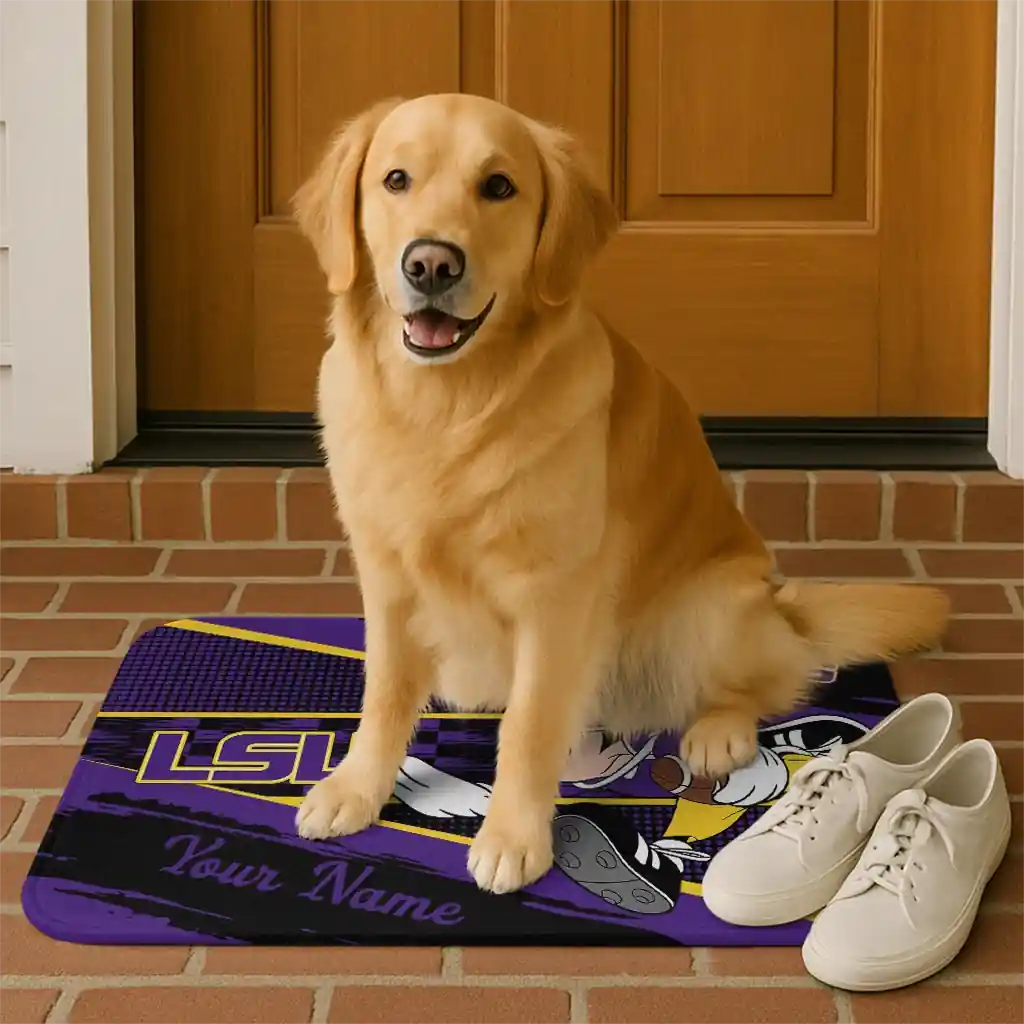 customized-lsu-tigers-mickey-quarterback-purple-black-doormat-high-quality.webp