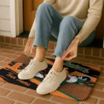 customized-miami-hurricanes-mickey-quarterback-orange-black-doormat-best-selling.webp