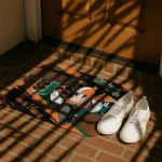 customized-miami-hurricanes-mickey-quarterback-orange-black-doormat-best-selling.webp