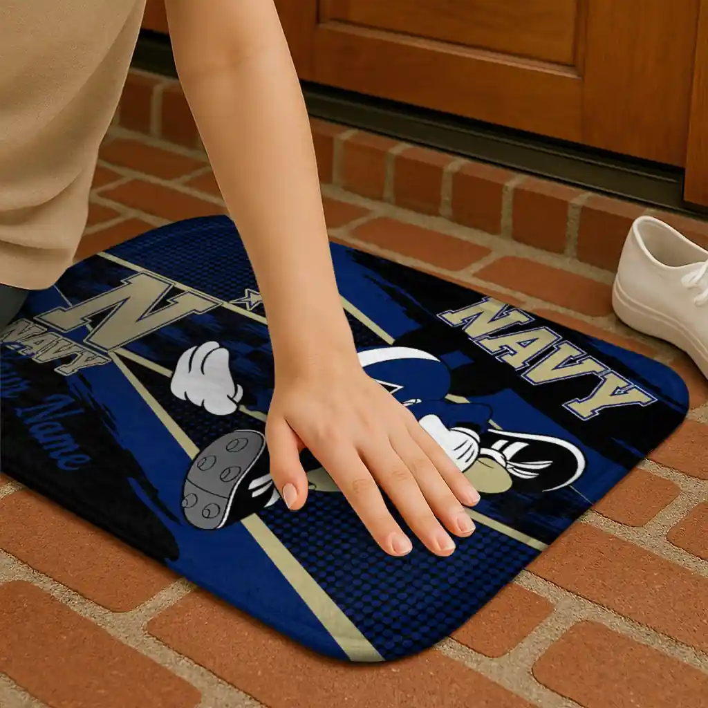 customized-navy-midshipmen-mickey-quarterback-blue-black-doormat-premium-grade.webp