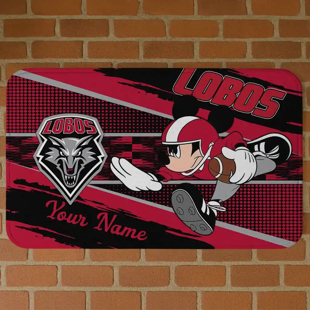customized-new-mexico-lobos-mickey-quarterback-red-black-doormat-best-selling.webp customized new mexico lobos mickey quarterback red black doormat best selling