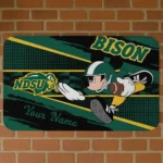 customized-north-dakota-state-bison-mickey-quarterback-green-black-doormat-best-selling.webp