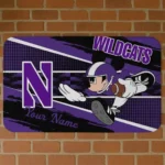 customized-northwestern-wildcats-mickey-quarterback-purple-black-doormat-best-selling.webp