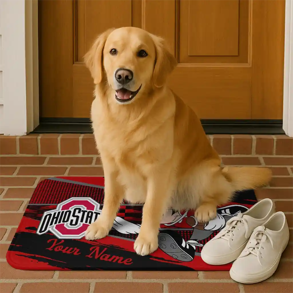 customized-ohio-state-buckeyes-mickey-quarterback-scarlet-black-doormat-high-quality.webp