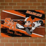 Customized Sam Houston Bearkats Mickey Quarterback Orange Black Doormat